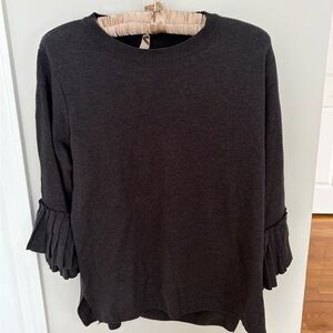 Women's charcoal grey sweater by Baby Blue Line New York. Size L.